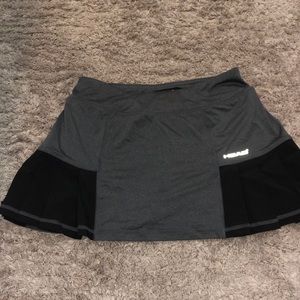Black and gray tennis skirt